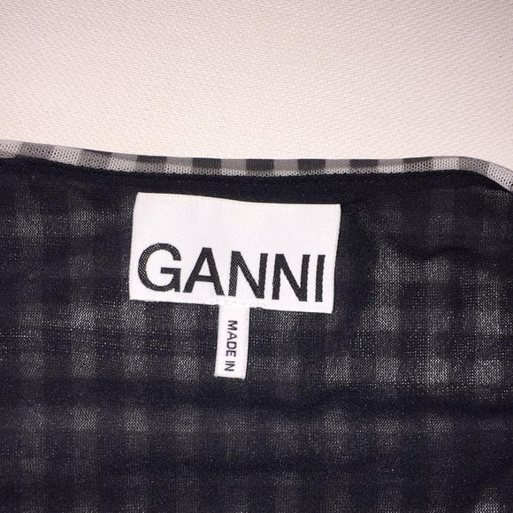 GANNI Ruffle-trimmed gingham mini wrap dress 34 - Picture 10 of 13